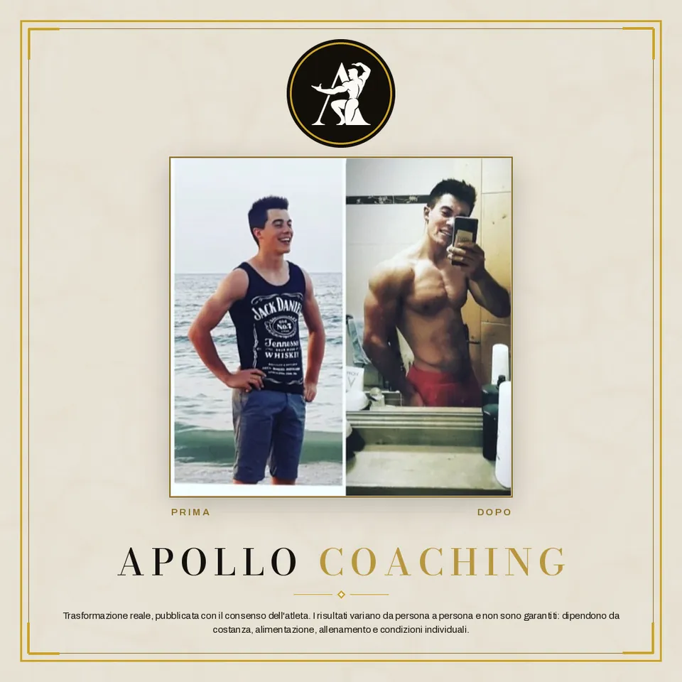Trasformazione prima e dopo di un atleta Apollo Coaching