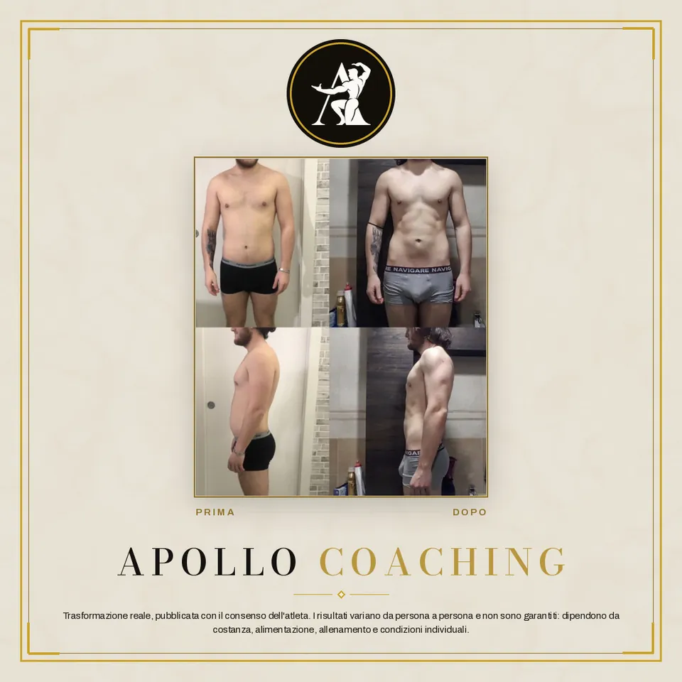 Trasformazione prima e dopo di un atleta Apollo Coaching