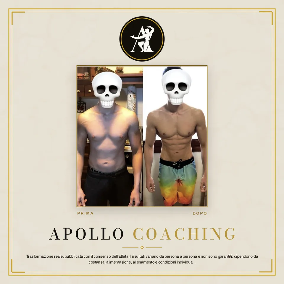 Trasformazione prima e dopo di un atleta Apollo Coaching