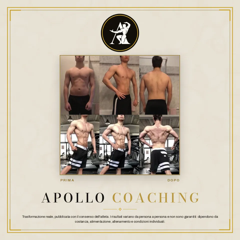 Trasformazione prima e dopo di un atleta Apollo Coaching