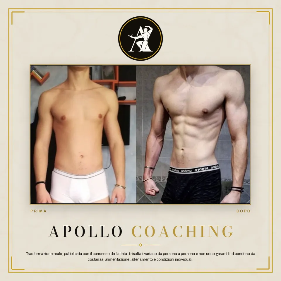 Trasformazione prima e dopo di un atleta Apollo Coaching
