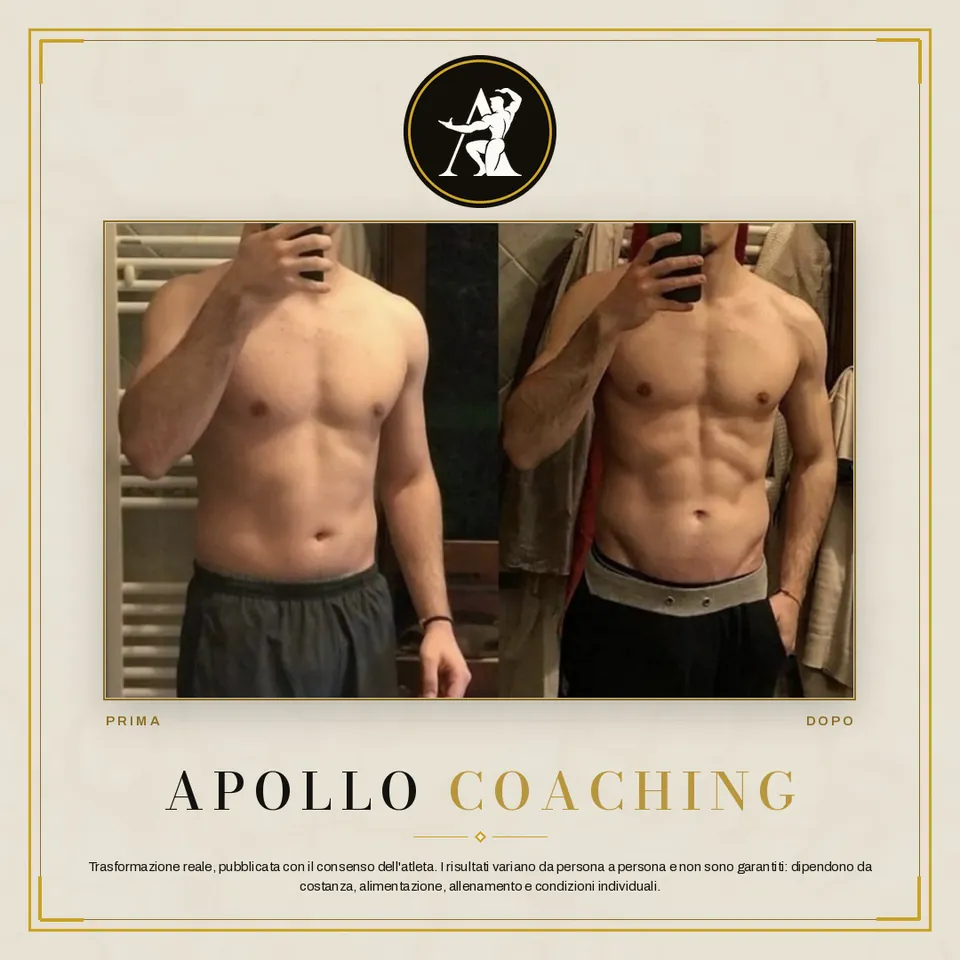 Trasformazione prima e dopo di un atleta Apollo Coaching