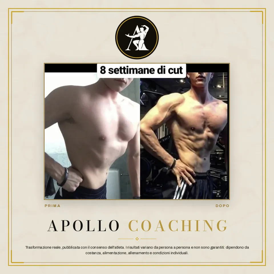 Trasformazione prima e dopo di un atleta Apollo Coaching