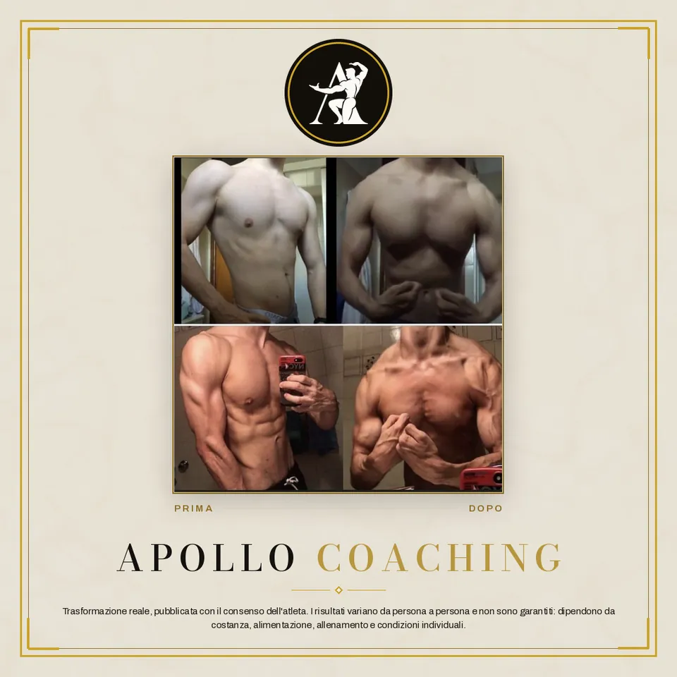 Trasformazione prima e dopo di un atleta Apollo Coaching
