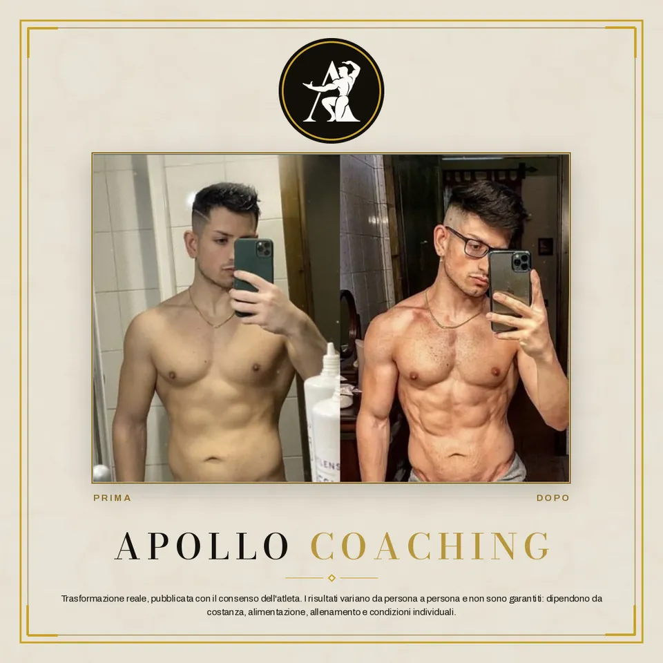 Trasformazione prima e dopo di un atleta Apollo Coaching