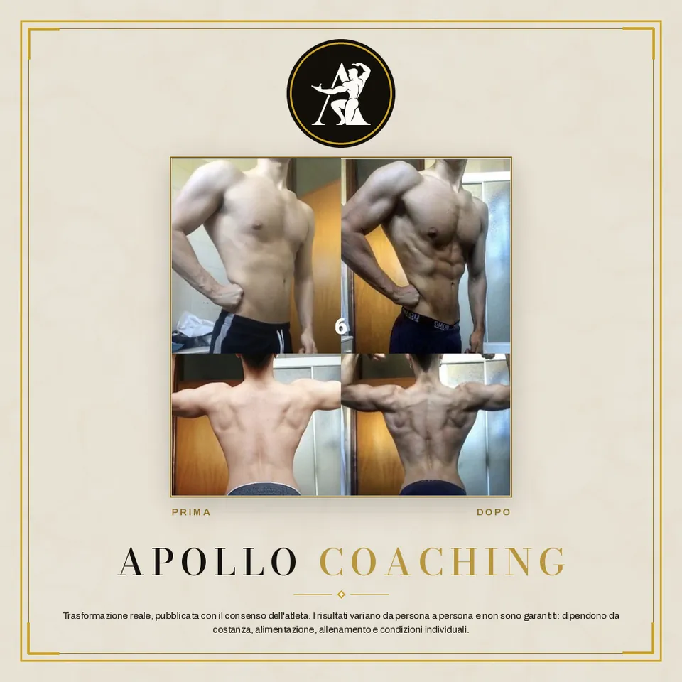 Trasformazione prima e dopo di un atleta Apollo Coaching