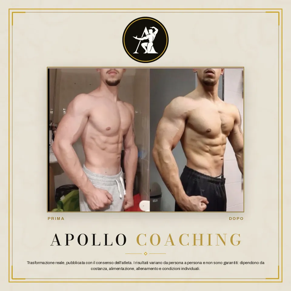 Trasformazione prima e dopo di un atleta Apollo Coaching