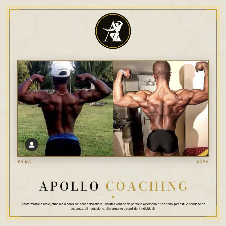 Trasformazione prima e dopo di un atleta Apollo Coaching