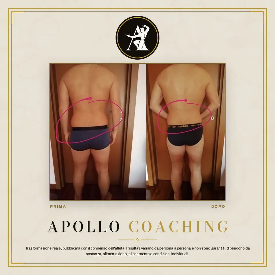 Trasformazione prima e dopo di un atleta Apollo Coaching