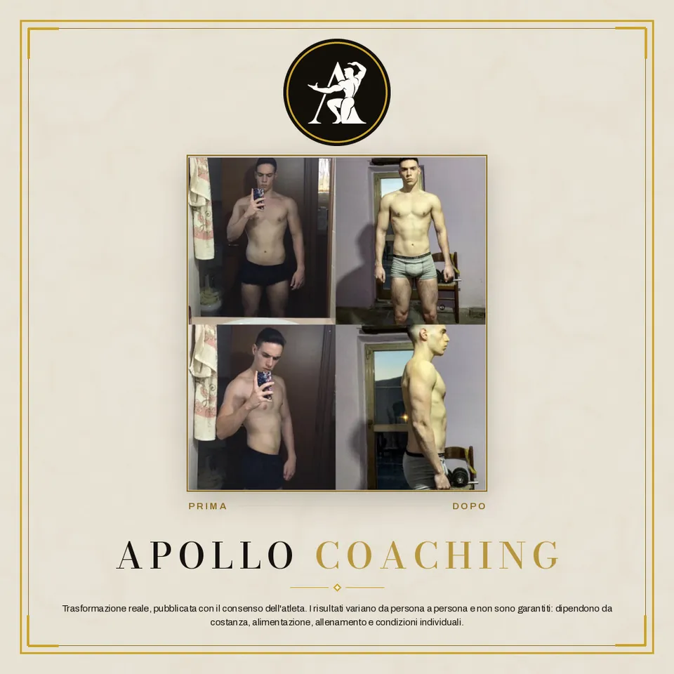Trasformazione prima e dopo di un atleta Apollo Coaching