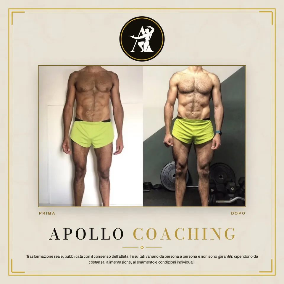 Trasformazione prima e dopo di un atleta Apollo Coaching