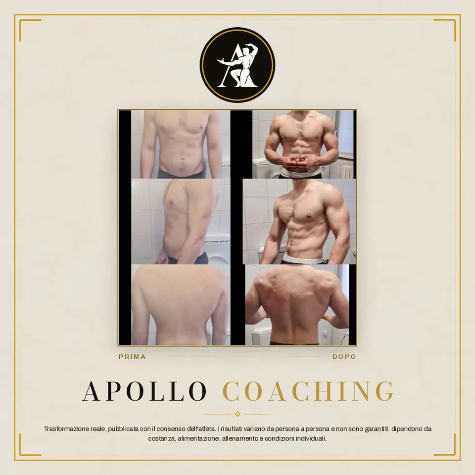 Trasformazione prima e dopo di un atleta Apollo Coaching