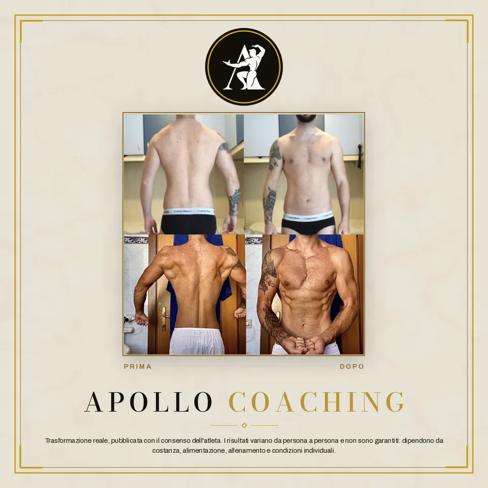 Trasformazione prima e dopo di un atleta Apollo Coaching