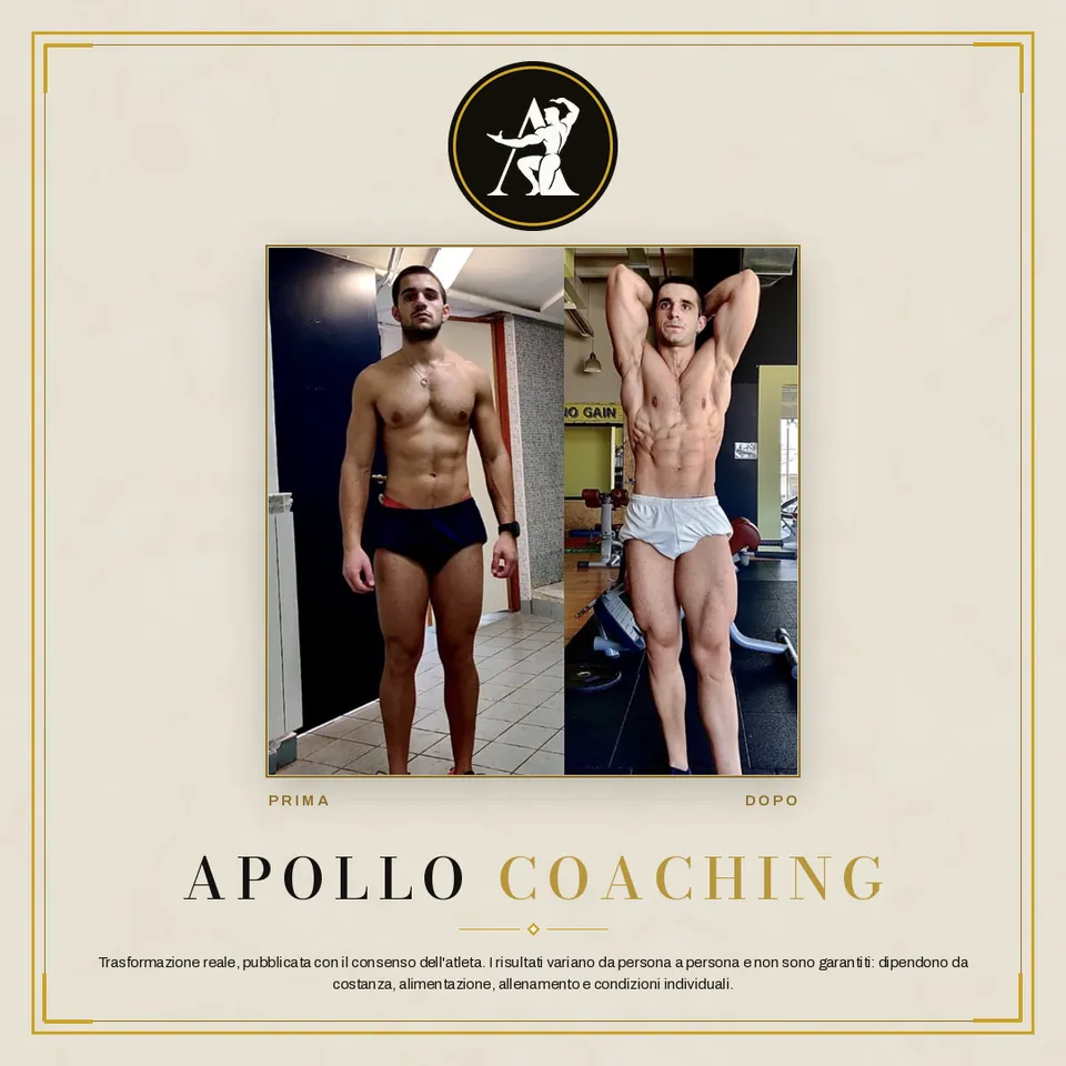 Trasformazione prima e dopo di un atleta Apollo Coaching